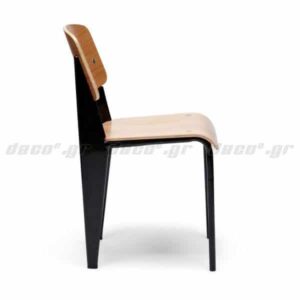 Καρέκλα τραπεζαρίας vintage STRD™ από φυσικά υλικά, ατσάλι και ξύλο