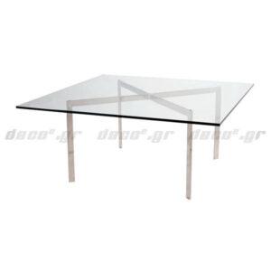 Τραπέζι μέσης για γραφείο ή σαλόνι BCN™ 100 από inox και γυαλί