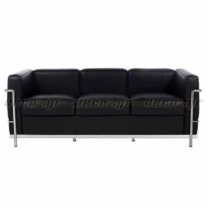 PetitClub™ τριθέσιος δερμάτινος καναπές γραφείου ή καθιστικού σε κλασσικό minimal design