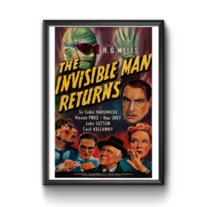 Αφίσα τοίχου διακόσμησης vintage πόστερ Invisible Man Returns με υψηλής ποιότητας εκτύπωση