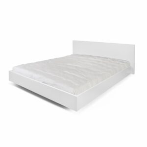 Μοντέρνο διπλό κρεβάτι λευκό FLOAT για κρεβατοκάμαρα