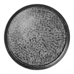 Δίσκοι μεταλλικοί ELDORADO IV Ø75cm σε μαύρο - λευκό σφυρήλατο σχέδιο