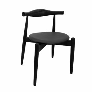 Μαύρες καρέκλες ξύλινες με δερματίνη Orvarr™