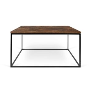 Τετράγωνο τραπέζι σαλονιού με όψη σκουριάς GLEAM 75. Τραπέζι σαλονιού με επιφάνεια σε μοναδική όψη σκουριάς, GLEAM 75 για το καθιστικό ή το γραφείο.