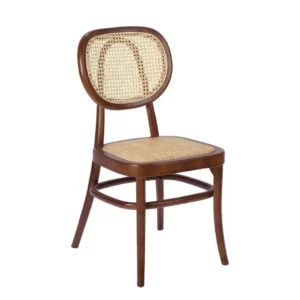 Βιενέζικες καρέκλες με ψάθα ELOISE Dark ELM ξύλο φτελιάς